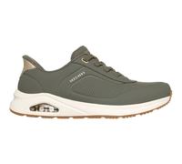 Slip-On Sneaker SKECHERS "ARCH FIT UNO", Damen, Gr. 37, grün (olivgrün), Lederimitat, Schuhe, Schlupfschuh, Halbschuh, Freizeitschuh mit Slip ins, Topseller (58366552-37) olivgrün