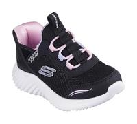 Skechers Baby Girl's Bounder Simple Cute Trainers, Black Synthetic/Trim, 21 EU