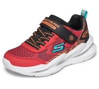 Skechers Baby - Jungen Meteor-Lights 2.0 Turnschuhe, Red Textile/Synthetic/Black & Orange Trim, 22 EU