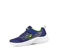 Skechers Baby - Jungen Microspec Texlor Trainer, Navy Textile/Lime & Silver Trim, 25 EU