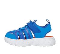 Sandale SKECHERS "PLAY SCENE SPLASH", Mädchen, Gr. 26, hellblau, blau, Lederimitat, kontrastfarbene Details, Schuhe Sandale, Badeschuh mit bunter Sohle, Größenschablone zum Download (65708950-26) hell