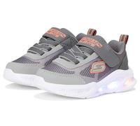 Skechers Baby - Jungen Skechers Meteor-Lights Krendox Turnschuhe, Charcoal & Gray Textile/Charcoal Synthetic /, 21 EU