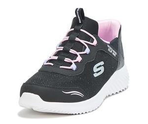 Skechers Baby - Mädchen Bounder Simple Cute Slip-InTurnschuhe, Black Synthetic/Trim, 25 EU