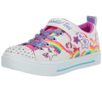 Skechers Baby - Mädchen Twinkle Sparks Jumpin' Clouds Sneakers, White Synthetic Multi Trim, 21 EU