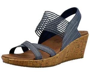 Skechers Beverlee High Tea Damen-Sandale, Marineblau, 35.5 EU