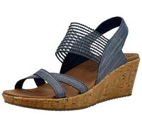 Skechers Damen Beverlee-High Tea Keilsandale, Navy 01, 38.5 EU