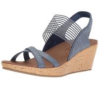 Skechers Damen Beverlee-High Tea Keilsandale, Marineblau, 39.5 EU