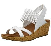 Skechers Damensandalen Beverlee High Tea – Keilabsatz – Weiß (opulenter Garten) – 41 EU
