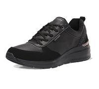 Skechers Turnschuhe Damen Billion 155616 Subtle Spots Kunstleder Schwarz Schnürsenkel Lässig 36
