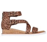 Skechers BOBS Desert Kiss - Golden Dahlia Shoes in Leopard, Größe 37, Vegan, in der Maschine waschbar