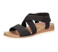 Skechers bobs Desert Kiss Damen-Sandalen, niedrig, schwarz, EU 36