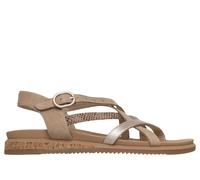 Skechers BOBS Desert Kiss Low - Seaside Sling Shoes in Nature Brown/Gray, Größe 38, Vegan, in der Maschine waschbar
