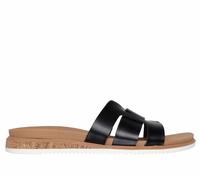 Skechers Bobs Desert Kiss Lowpeak Look Flache Pantolette Schwarz, Damen, Größe: 39, Material: PU/Synthetik
