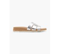 Skechers Bobs Desert Kiss Lowpeak Look Flache Pantolette Silber, Damen, Größe: 40, Material: PU/Synthetik