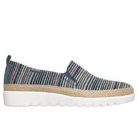 Skechers BOBS Flexpadrille HI - Stripe Hype Slip-On Shoes in Blau, Größe 38, Vegan, in der Maschine waschbar