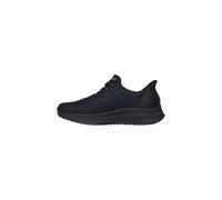Skechers Slip-On Sneaker BOBS SQUAD 4 Damen Lederimitat Schwarz Gr. 41