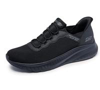 Skechers Bobs Squad Chaos Daily Hype, Sneaker für Herren, zum Hineinschlüpfen, Schwarz/Schwarz, 39 EU