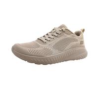 Skechers Damen Bobs Squad Chaos Face Off Sneaker, Natur, 36 EU