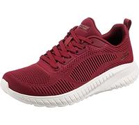 Skechers Bobs Squad Chaos Face Off Damen Sportschuhe, Red Engineered Knit, 38 EU