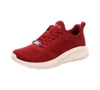 Skechers Bobs Squad Chaos Face Off Damen Sportschuhe, Red Engineered Knit, 37 EU