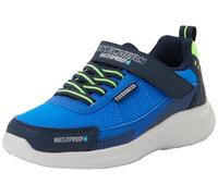 Skechers Bounder 2.0 Sneaker für Jungen, Marineblauer Synthetik-Textilbesatz, Limettengrün, 1 UK Child
