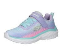 Sneaker SKECHERS "BOUNDLESS", Damen, Gr. 31, lavendel, multi, Lederimitat, Textil, glänzend, Schuhe Sneaker, Schnürschuh mit Farbverlauf, Größenschablone zum Download (31902550-31) lavendel, multi