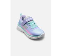 Sneaker SKECHERS "BOUNDLESS", Mädchen, Gr. 32, lavendel, multi, Lederimitat, Textil, glänzend, Schuhe Sneaker, Schnürschuh mit Farbverlauf, Größenschablone zum Download (31902550-32) lavendel, multi