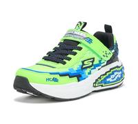 Sneaker SKECHERS "MEGA-CRAFT 4K", Mädchen, Gr. 36, schwarz (limette, schwarz), Lederimitat, Textil, kontrastfarbene Details, Schuhe Sneaker, Klettschuh im coolen Pixel-Look, Größenschablone zum Downlo
