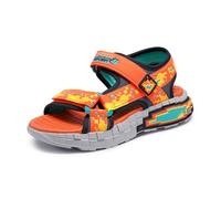 Skechers Boy's Mega-Splash 4k Sandal, orange / schwarz, 12 Little Kid