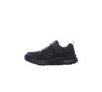 Sneaker SKECHERS "MICROSPEC ADVANCE", Damen, Gr. 27, schwarz, Lederimitat, Textil, unifarben, Schuhe Sneaker, Klettschuh in cooler Farbkombination, Größenschablone zum Download (54855011-27) schwarz