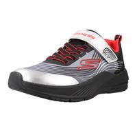 Sneaker SKECHERS "MICROSPEC ADVANCE", Kinder, Gr. 28, silber (schwarz, silberfarben), Lederimitat, Textil, sportlich, Schuhe (34228712-28) schwarz, silberfarben