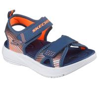 Skechers Boy's Microspec-Splash Sandal, Marineblau/Orange, 8 Toddler
