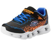 Skechers Jungen S Lights: Vortex 2.0 - Zorento Sneaker in Schwarz/Blau/Orange, Größe 33.5