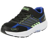 Skechers Boys Sneaker, Black Synthetic/Textile/Blue & Lime Trim, 43 EU