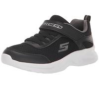 Skechers Boys Sneaker, Black Textile/Synthetic/Charcoal Trim, 43 EU
