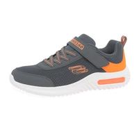 Skechers Boys Sneaker, Charcoal & Orange Synthetic/Textile/Trim, 34 EU