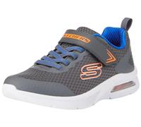 Skechers Boys Sneaker, Charcoal Textile/Synthetic/Blue & Orange, 43 EU
