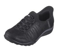 Skechers Breathe-Easy Home-Body-Sneaker für Damen, Schwarzes Microleder-Strick, 38.5 EU