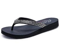 Skechers Cali Women's Meditation-Lotus Bae Flip-Flop, schwarz, 42 EU