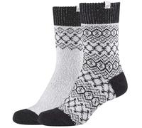 2er Pack SKECHERS Casual Cozy Jacquard Crew Socken Damen 9202 - fog mouline 35-38