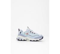 Sneaker SKECHERS "D'LITES-BOLD VIEWS" Gr. 36, blau (hellblau) Damen Schuhe Sneaker mit Air-Cooled Memory Foam, Freizeitschuh, Halbschuh, Schnürschuh Bestseller (88749736-36)