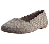Skechers Cleo-Honeycomb Geschlossene Ballerinas, Braun (Dark Taupe Flat Knit Dktp), 36.5 EU