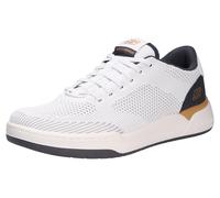 Sneaker SKECHERS "CORLISS-DORSET" Gr. 43, blau (weiß, navy) Herren Schuhe Stoffschuhe für Maschinenwäsche geeignet, Freizeitschuh, Halbschuh, Schnürschuh (15987256-43)