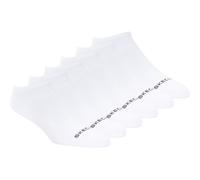 Skechers Cotton No-Show Socken - 6 Pack in Weiss, Größe Medium