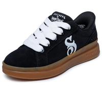 Skechers Courtside Cali Girlz Damen-Sneaker, Black Suede White Duraleather, 39 EU