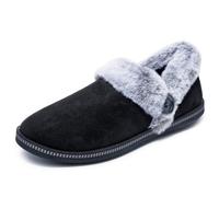 Skechers Damen-Hüttenschuhe Cozy Campfire Fresh Toast kuschelig Schwarz Größe 41