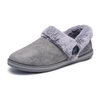 Skechers Damen-Pantoffeln COZY CAMPFIRE – warm, grau – Größe 41