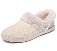 Skechers Cozy Campfire Frosty Promise Polyester Damen Sand Hausschuhe, sand, 39 EU