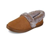 Skechers Cozy Campfire - Team Toasty Flache Hausschuhe Damen, Braun (Chestnut Microfiber Suede/Faux Fur Line Csnt), 38.5 EU