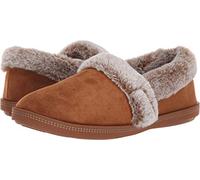 Skechers Cozy Campfire - Team Toasty Flache Hausschuhe Damen, Braun (Chestnut Microfiber Suede/Faux Fur Line Csnt), 39 EU